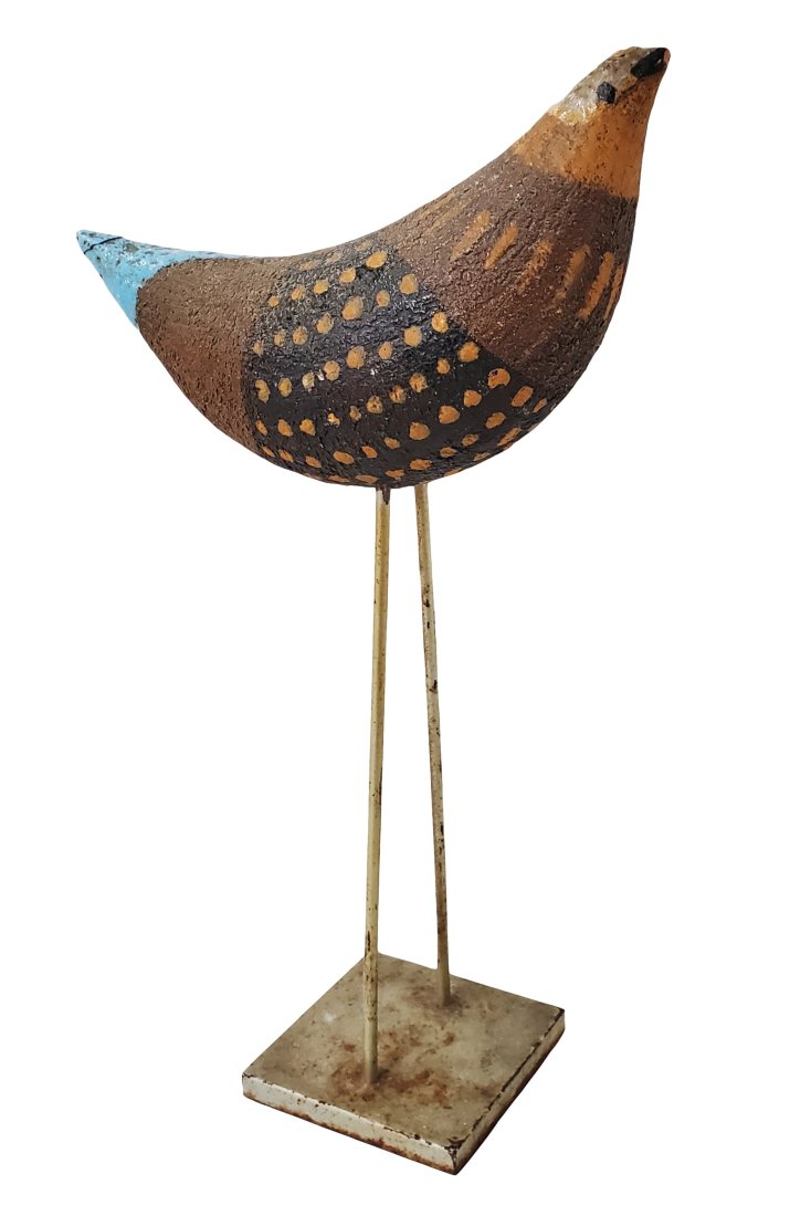 Bitossi Italy Mid Century Pottery Stoneware Bird on Stilt Base (1 of 7)