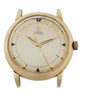 Omega 14k Gold Automatic Sweep Seconds Screwback Vintage Mens Wrist Watch: Described By:Michelle NGED 52326 Title:Omega 14k Gold Automatic Sweep Seconds Screwback Vintage Mens Wrist Watch Description: Omega 14k Gold Automatic Sweep Seconds Screwback Vintage Mens Wrist Watch