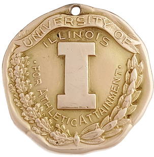 Heavy Solid Gold University Of Illinois 1910 Johnny Merriman Quarterback Football Medal 19.5g: Title:Heavy Solid Gold University Of Illinois 1910 Johnny Merriman Quarterback Football Medal 19.5g Description: Heavy Solid Gold University Of Illinois 1910 Johnny Merriman Quarterback Football