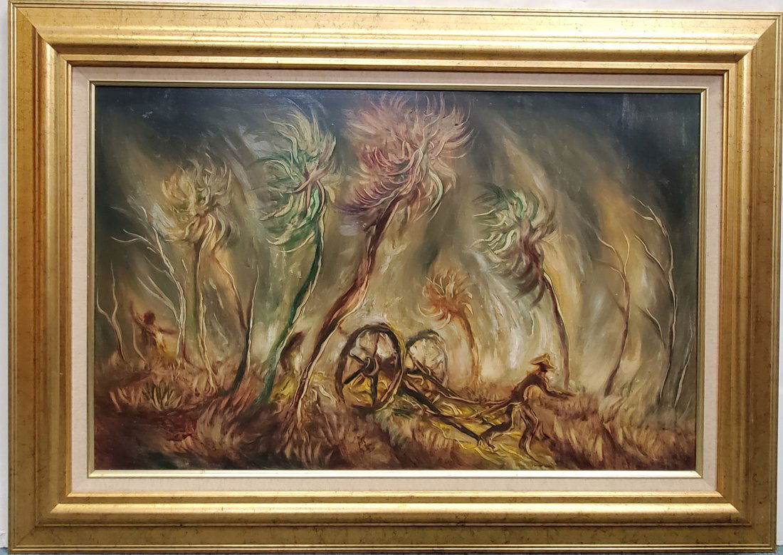 Hector Molne Cuban Landscape Oil Painting on Panel (1 of 8)