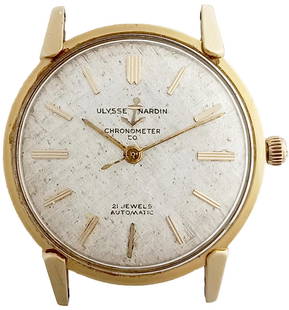 Ulysse Nardin 14K Gold Automatic 21j Rare Textured Dial Mens Vintage Wrist Watch: Described By:Edison HFA DT52668 NMRD Title:Ulysse Nardin 14K Gold Automatic 21j Rare Textured Dial Mens Vintage Wrist Watch Description: Ulysse Nardin 14K Gold Automatic 21j Rare Textured Dial Mens Vi