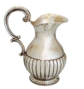 Sterling Silver 15.46ozt Gadrooned Water Pitcher Antique 10in: Described By:Michelle CNX VX 1537 7847 Title: Sterling Silver 15.46ozt Gadrooned Water Pitcher Antique 10in Description:Sterling Silver 15.46ozt Gadrooned Water Pitcher Antique Hallmarks or Signature: