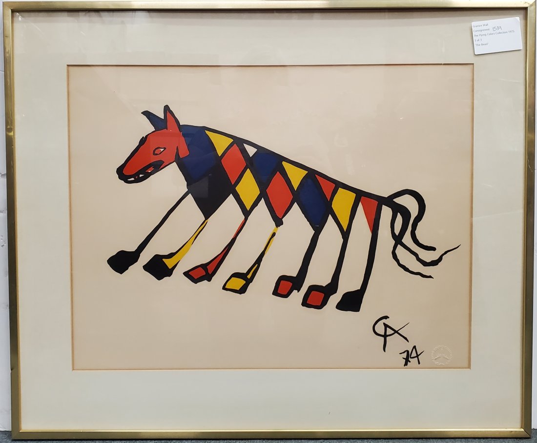 Alexander Calder Color Lithograph Flying Colors Collection The Beast (1 of 5)