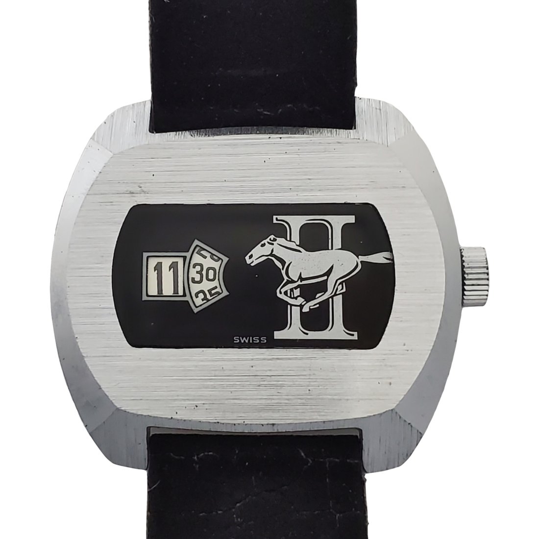 Rare Benrus Ford Mustang Jump Hour Mid Century Watch Sterling Silver Tiffany Award Medal Box Papers (1 of 8)