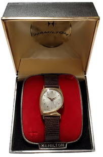 Hamilton Meteor Silver Dial Vintage Mens Wrist Watch Box: Described By:Michelle CNX 1485 C-7033 Title:Hamilton Meteor Silver Dial Vintage Mens Wrist Watch Box Provenance:Introducing the Hamilton Electric wristwatch portion of the Saloff Collection the watche