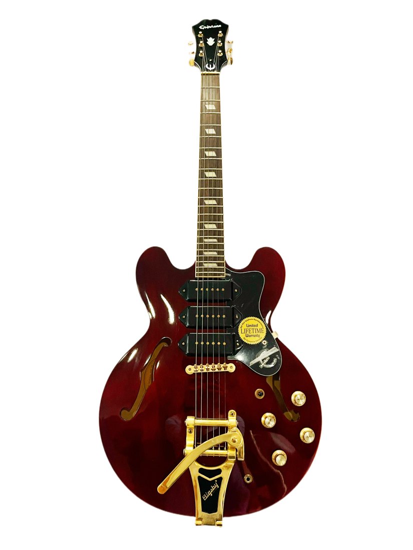 Epiphone Riviera P93 Wine Red Double Cutaway Hollowbody Electric