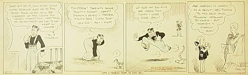 Ed, Carl Frank Harold Teen, comic strip, signed and: Title: Ed, Carl Frank Harold Teen, comic strip, signed and inscribed to Geo. T. Maxwell, 1930, Running Wild! Episode, football player Description: Ed, Carl Frank Harold Teen, comic strip, signed and