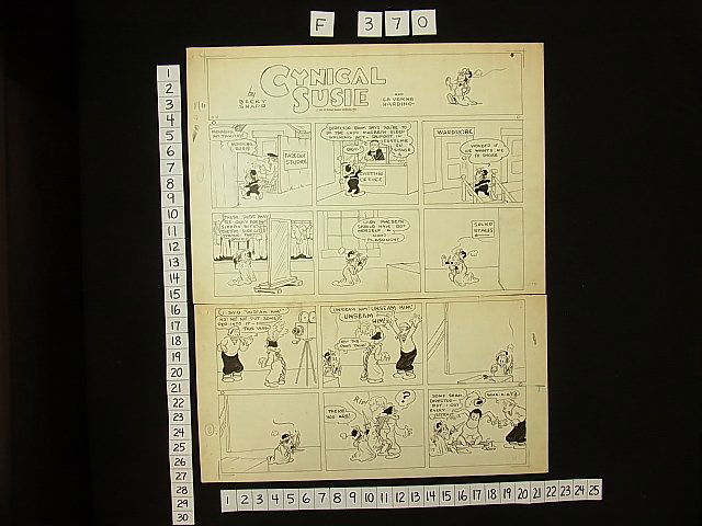 LaVerne Harding and (or working as) Becky Sharp (or: Title: LaVerne Harding and (or working as) Becky Sharp (or possibly Bernard Dibble) Cynical Susie, Sunday comic strip, Becky Sharp was credited with the strip 'Cynical Susie' in 1935, which was origi