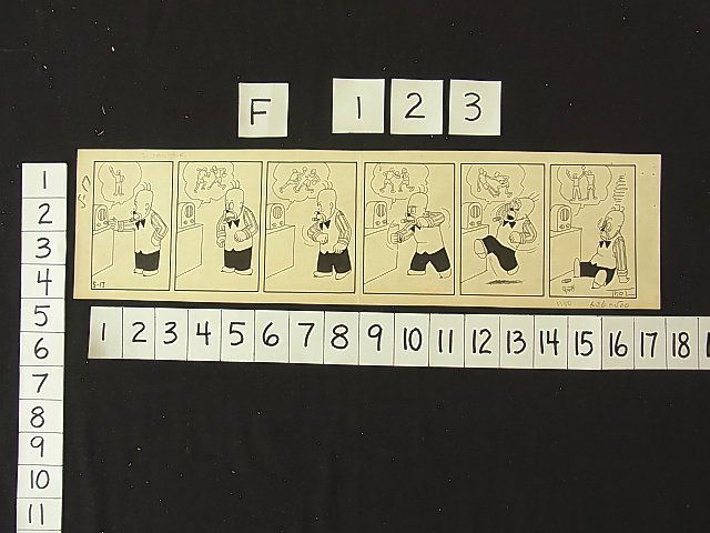 Tohl, Henry, Cooper Union artist, Silent Sam comic: Title: Tohl, Henry, Cooper Union artist, Silent Sam comic strip, boxing theme Description: Tohl, Henry, Cooper Union artist, Silent Sam comic strip, boxing theme Provenance: The present lot comes fr