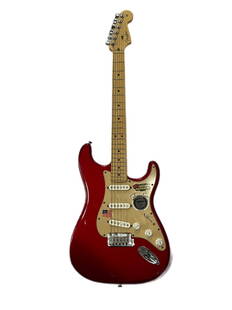 Fender USA Stratocaster Electric Guitar Classic Candy Red and White Original Stickers with Gig Bag: Described By:  Sam CNX 1527 7796  Title:  Fender USA Stratocaster Red White Factory Original Stickers with Gig Bag  Description:  Awesome American-made classic red/white Fender Stratocaster, crafted i