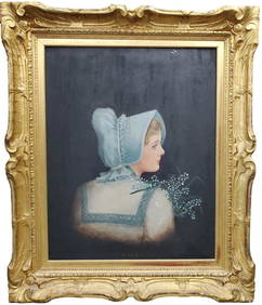 Signed Texas Blue Bonnetts Oil Painting Galveston Bishops Palace Gresham Family (1 of 7)