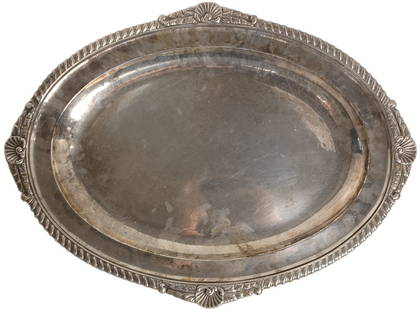 Georgian 1816 Sterling Silver Walter Brind English Large Serving Tray 93.04ozt: Title: Georgian 1816 Sterling Silver Walter Brind English Large Serving Tray 93.04ozt Description:Antique 1816 Sterling Silver Walter Brind Large Serving Tray Hallmarks or Signature: 