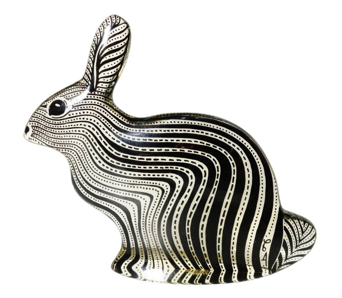 Signed Abraham Palatnik Lucite Op Art Modern Bunny Rabbit Brazilian Sculpture Auction