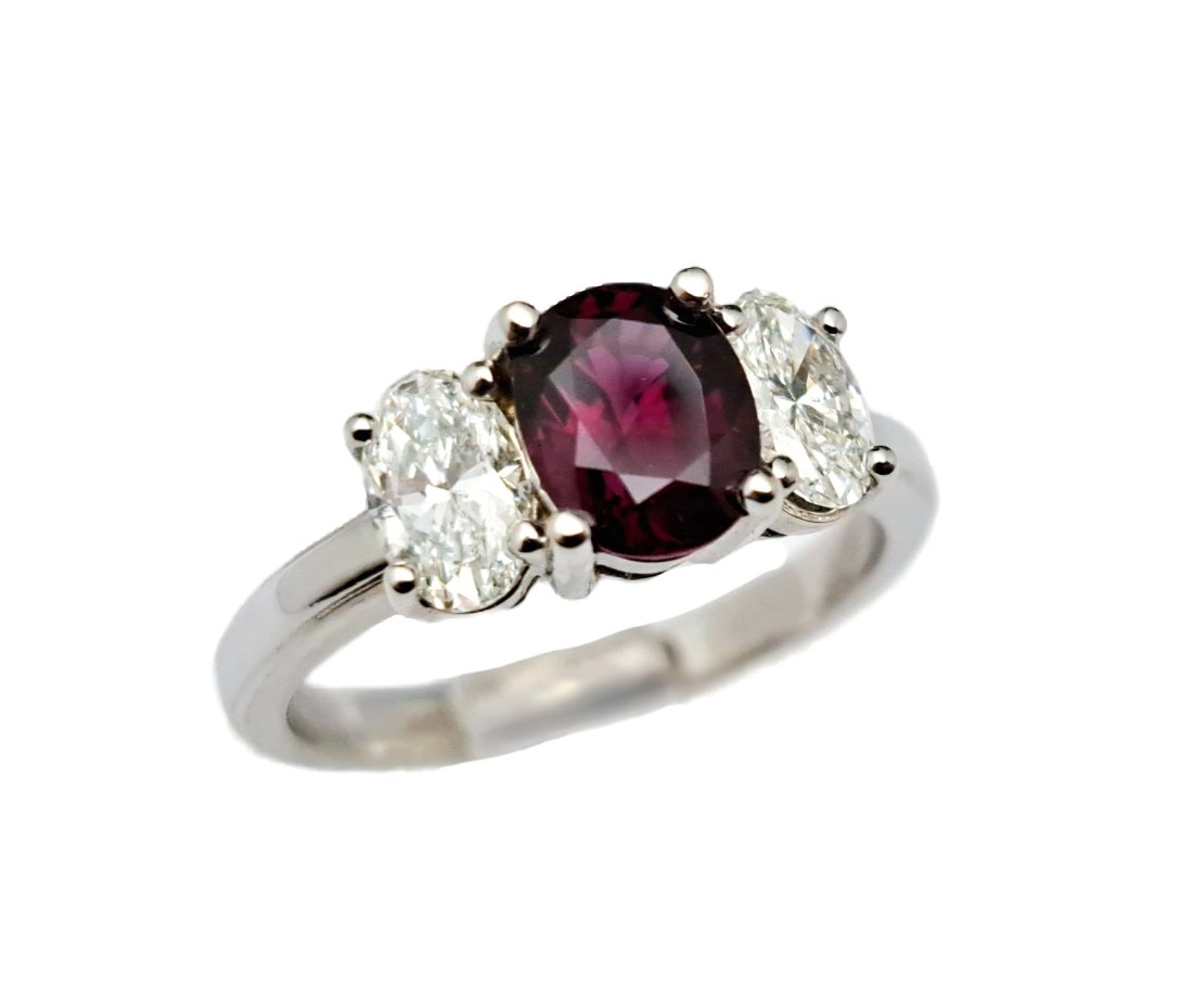 GIA No Heat Natural Ruby Fine Diamond Stunning Ladies Ring (1 of 7)