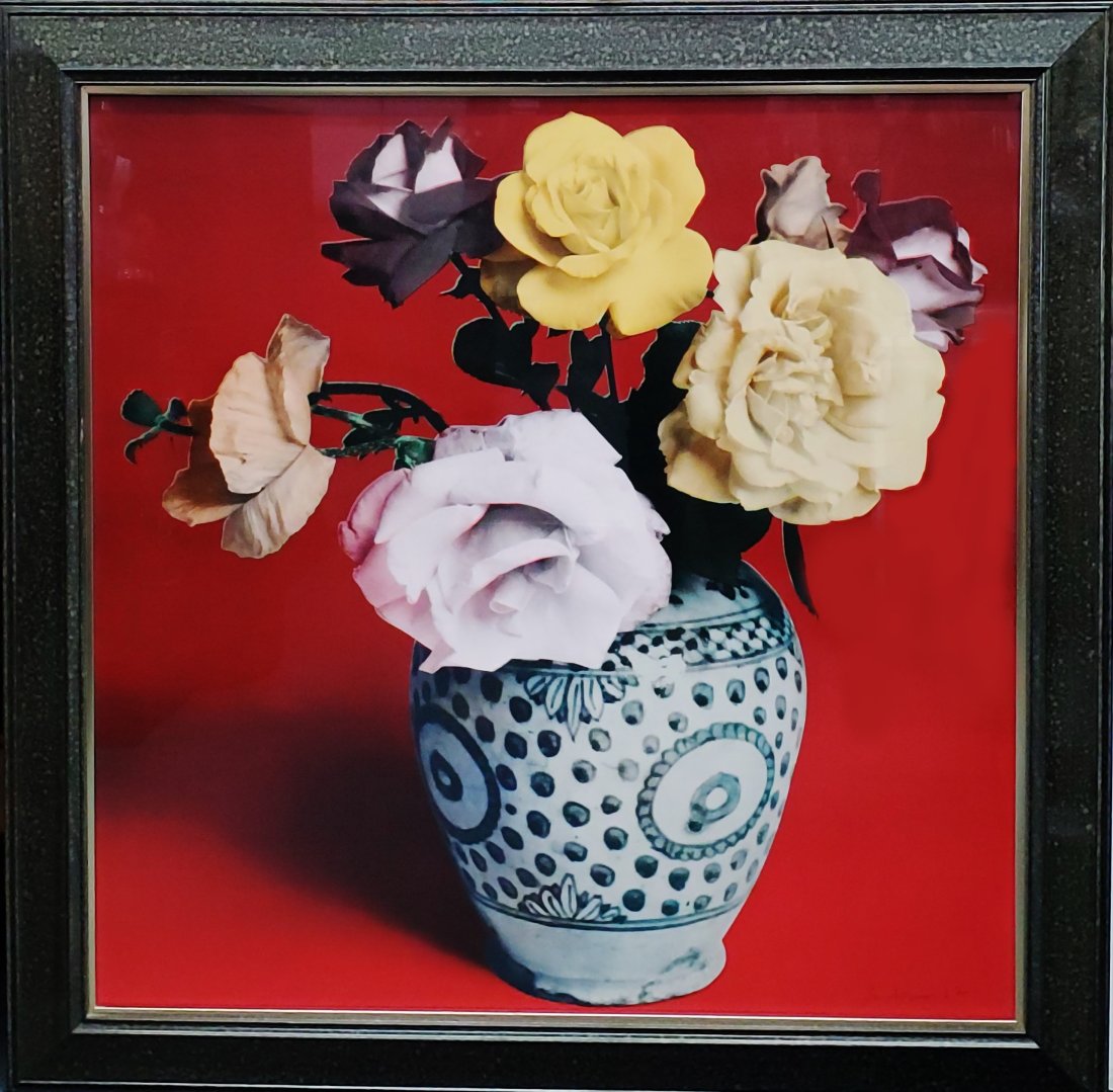 Large Francesco Scavullo Signed Numbered ed75 Silkscreen Roses Poppies COA 1987: Described By:Michelle NOED HFA VX Title:Large Francesco Scavullo Signed Numbered ed75 Silkscreen Roses Poppies COA 1987 Description: Large Francesco Scavullo Signed Numbered ed75 Silkscreen Roses Popp