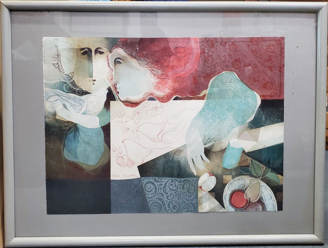 Large Sunol Alvar Signed Limited Edition Lithograph (1 of 4)