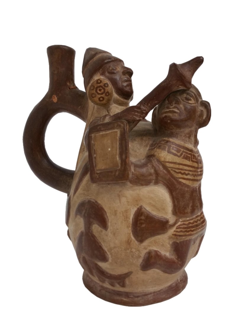 Pre-Columbian Figural Warrior Moche Mohica Terra Cotta Vessel (1 of 7)