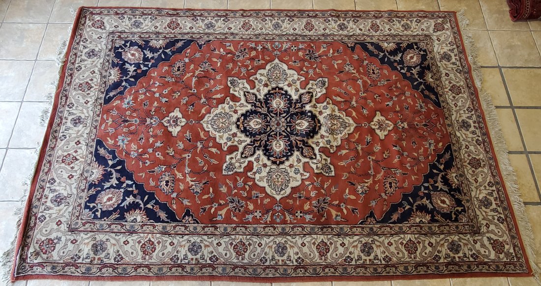 Persian Tabriz Wool Area Rug Large 111x73in (1 of 4)