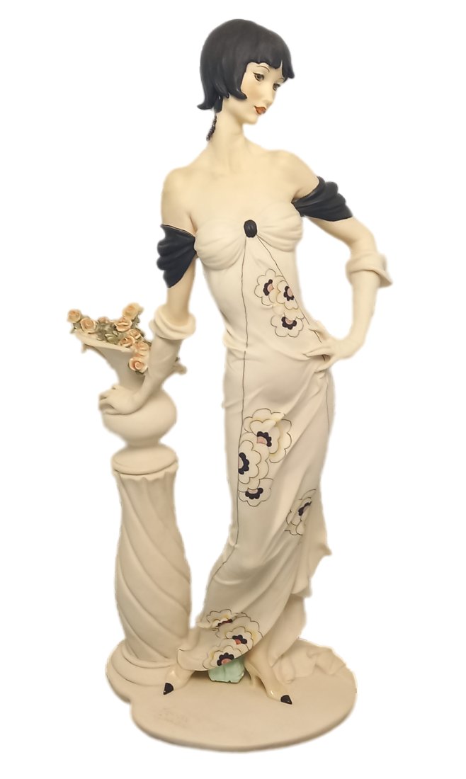 Guiseppe Armani 1992 Morning Rose Lady With Roses Statue Figure Italian Sculpture 18in (1 of 9)