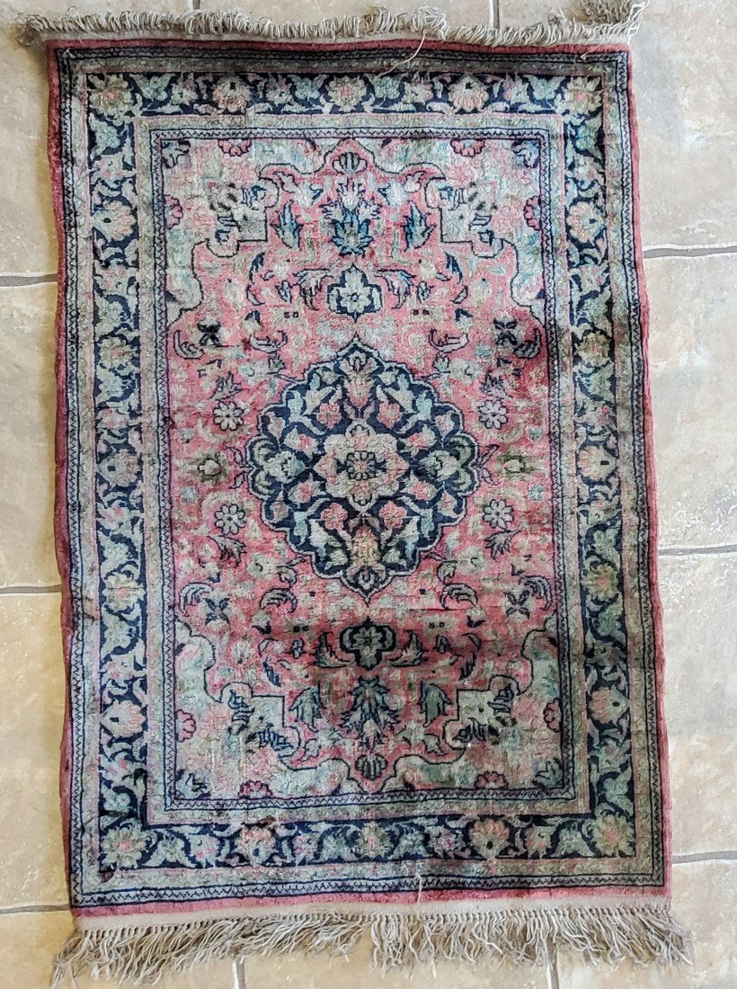 Vintage Persian Wool Rug 3x2 ft (1 of 4)