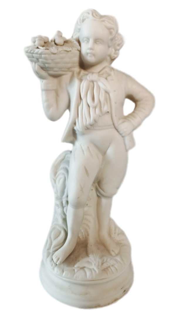 Young Man Parian Bisque Biscuit Porcelain Statue Figure of Manor Manner: Title:Young Man Parian Bisque Biscuit Porcelain Statue Figure of Manor Manner Description: Young Man Parian Bisque Biscuit Porcelain Statue Figure of Manor MannerHollow inside. Matte finish. Very good
