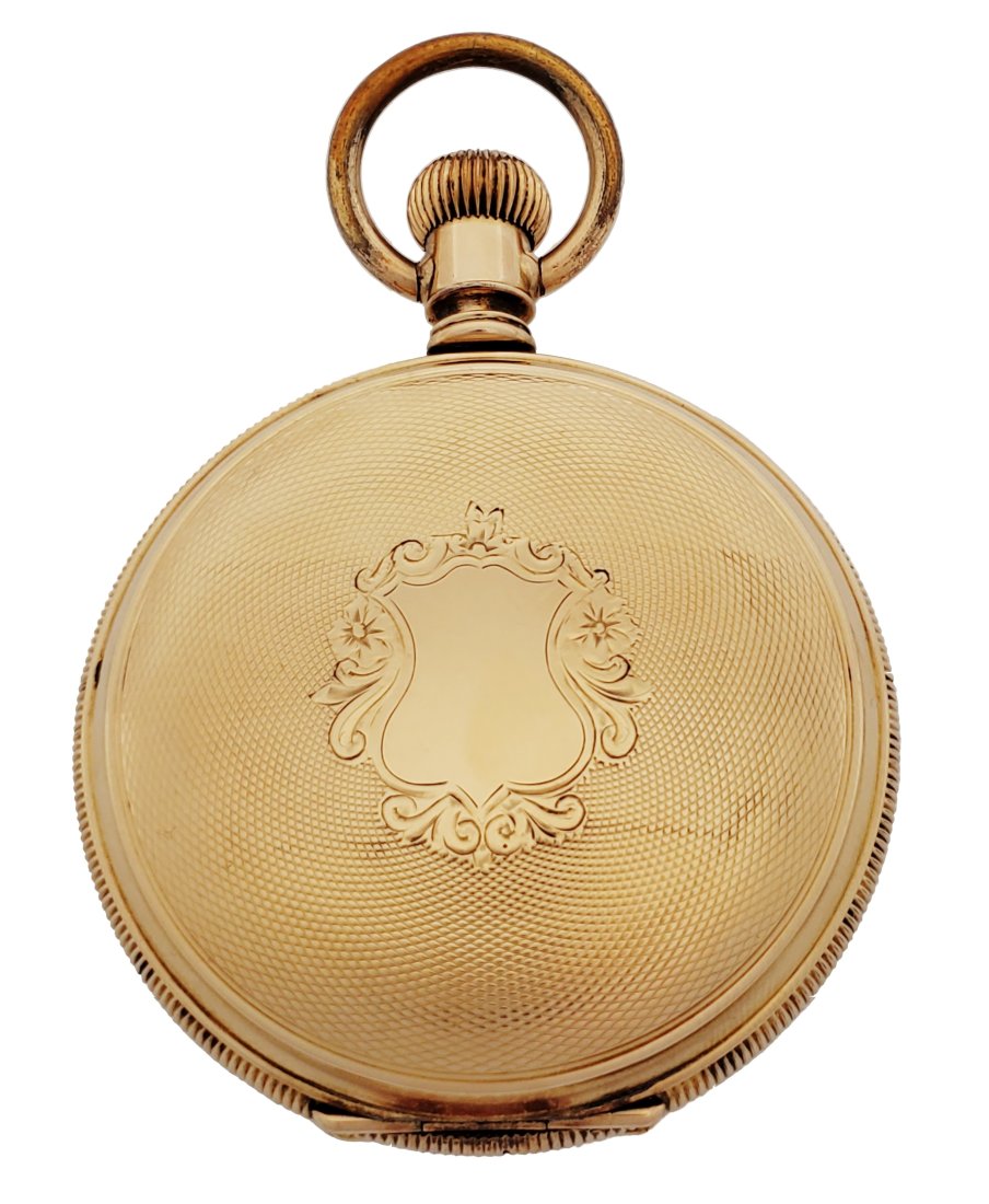 Massive Elgin GM Wheeler 14k Gold Hunter Mens Antique Pocket Watch (1 of 8)