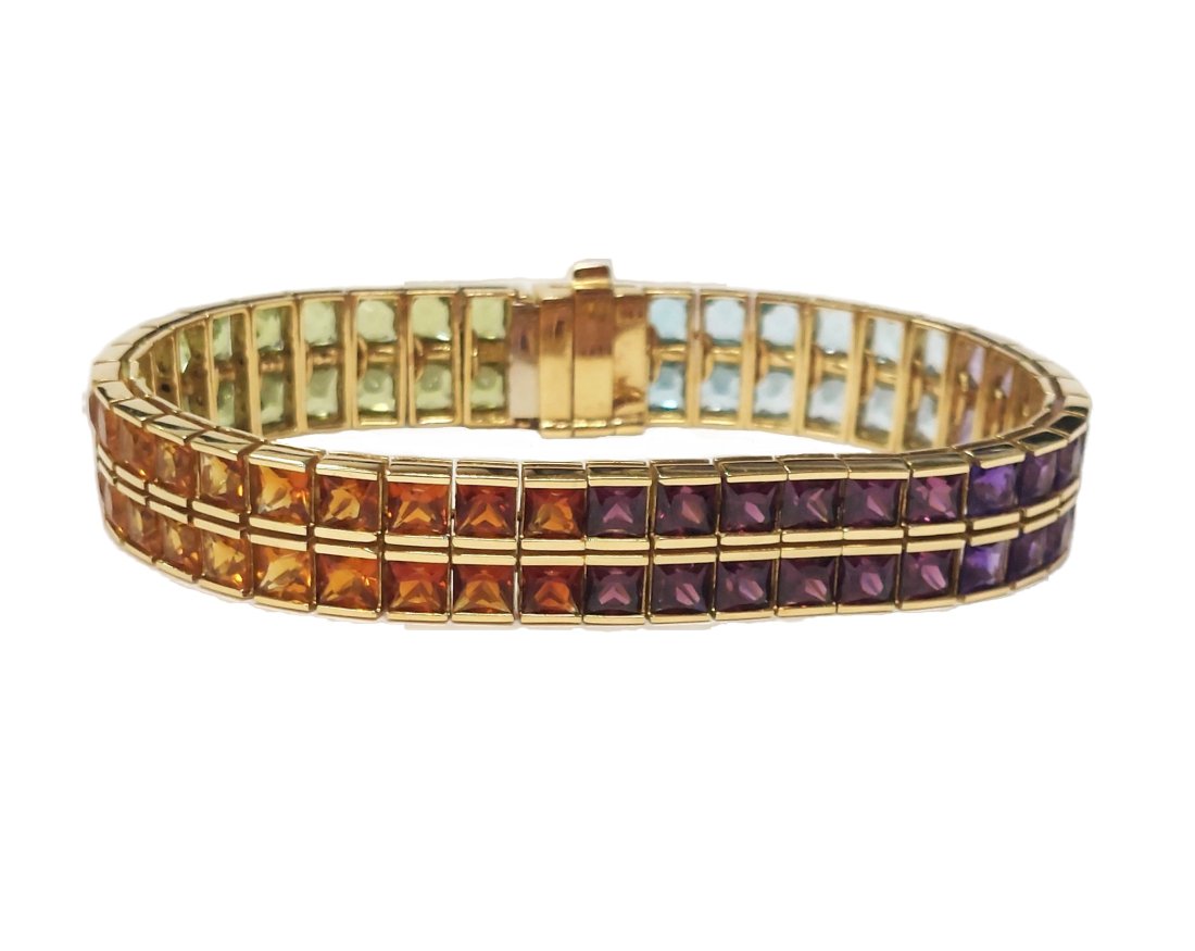 H. Stern 30ctw Fine Multi Gemstone 18k Gold Rainbow Collection