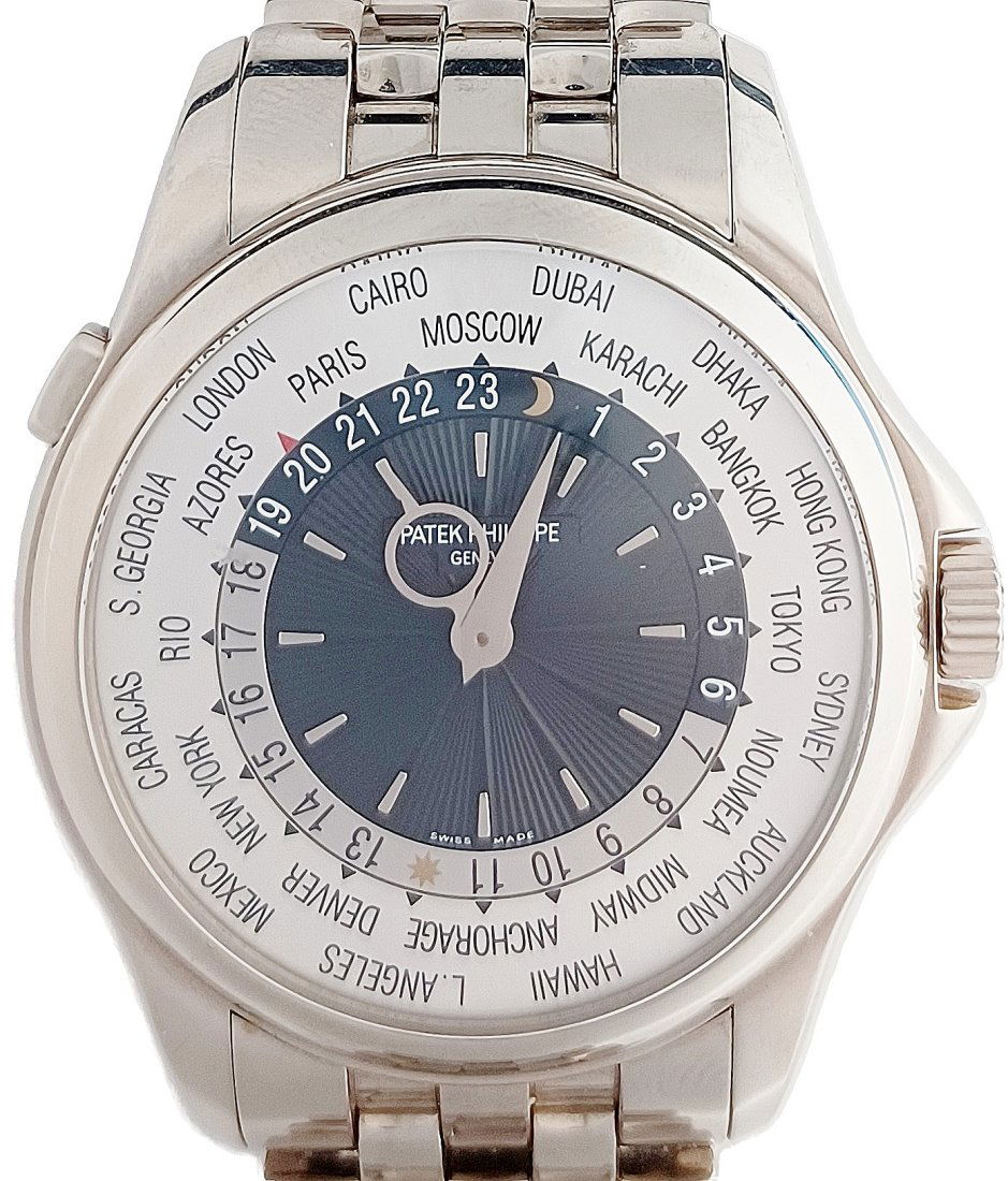 Patek Philippe 5130/1g-010 World Time 18K White Gold Mens Watch With Box & Papers (1 of 12)