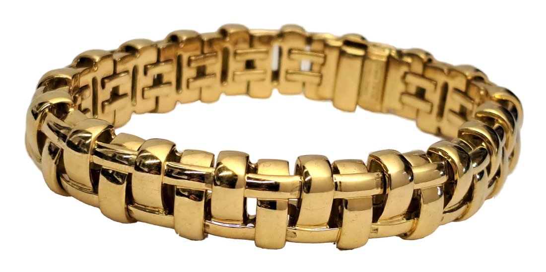 2002 Tiffany & Co. Heavy Basket Weave 18k Gold Bracelet (1 of 6)