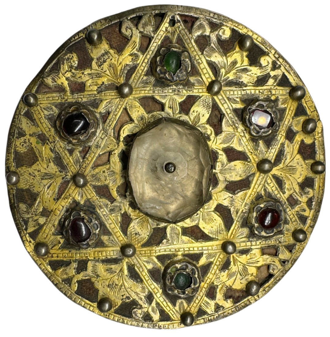 18th or 19th Century Silver Multi Gemstone Seal of Solomon Star of David Breast Plate or Collar Butt (1 of 16)