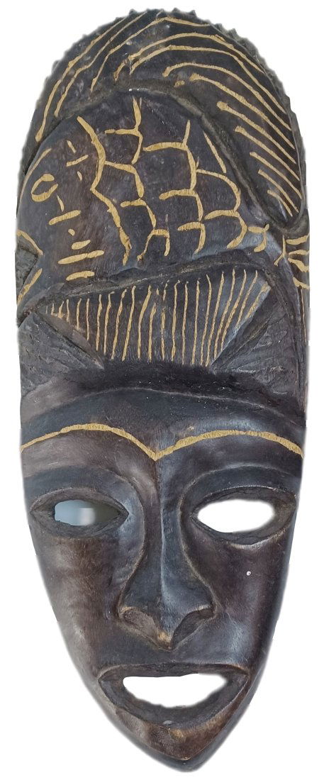 Traditional Vintage African Wooden Carved Long feminine Dan Mask (1 of 2)