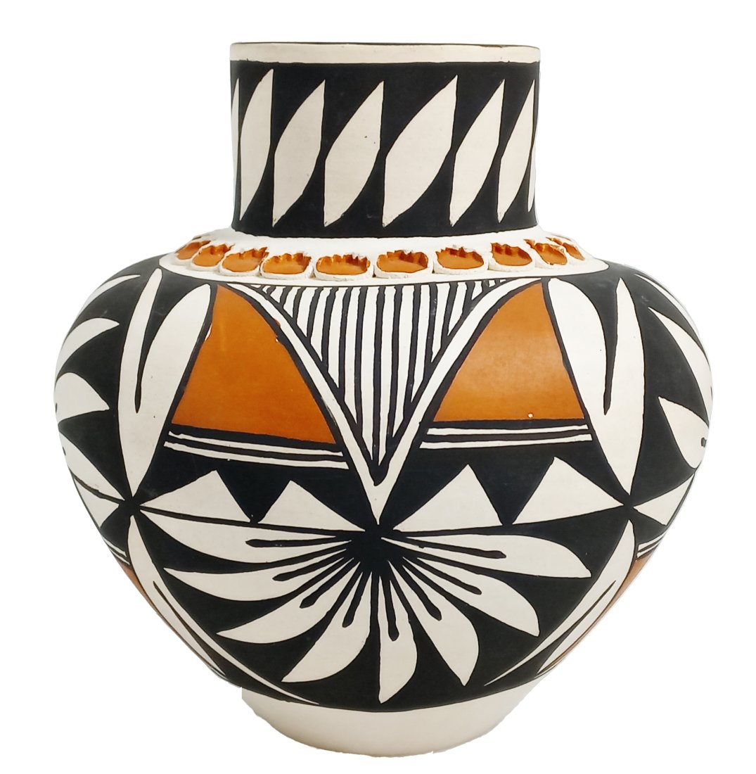 Frances Concho New Mexico Acoma Pueblo Native American Decorative Signed Southwestern Vase (1 of 7)