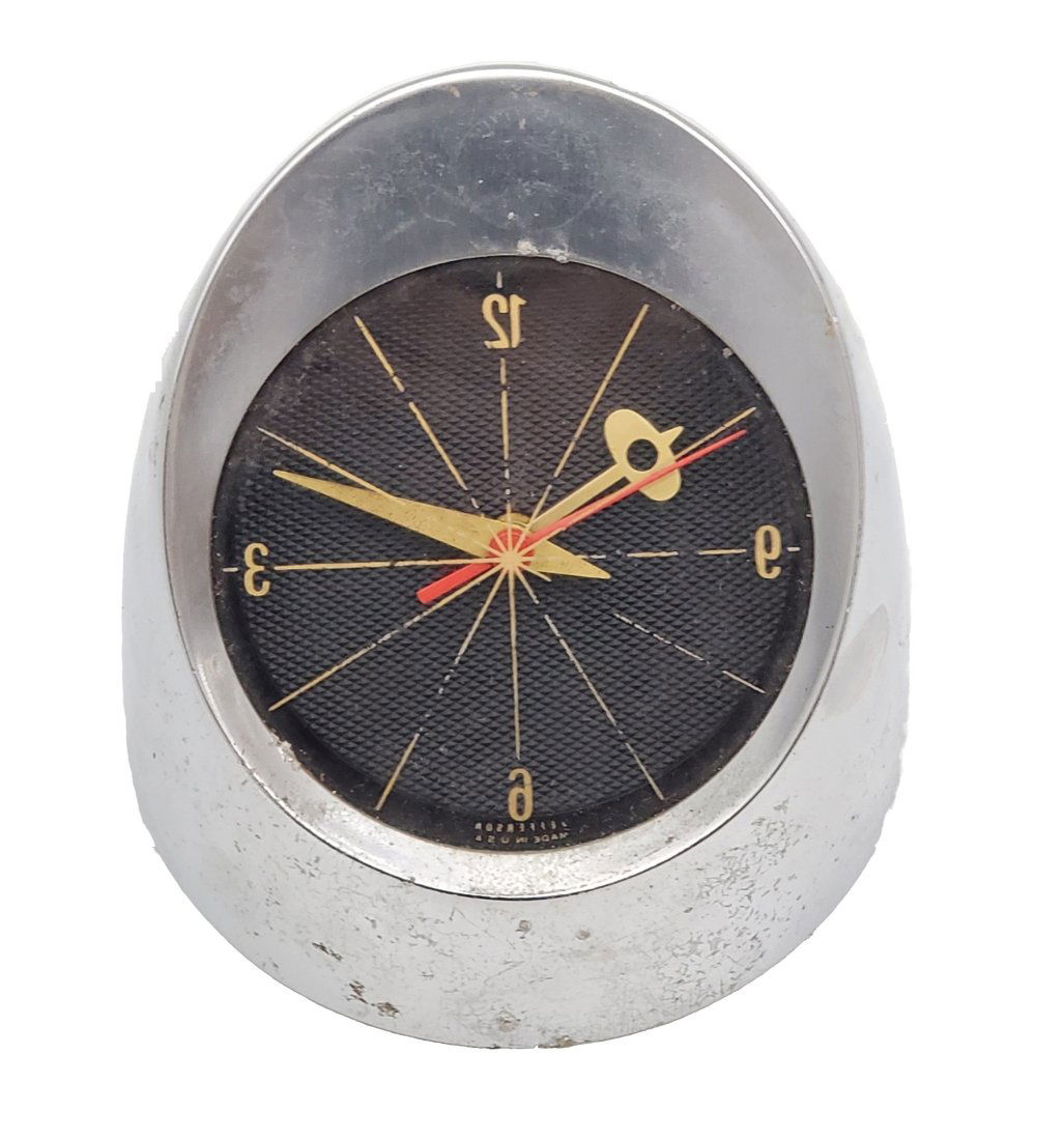 Jefferson 500 MCM Space Age Atomic Electric Desk Clock Reverse Crystal MHP Collection (1 of 5)