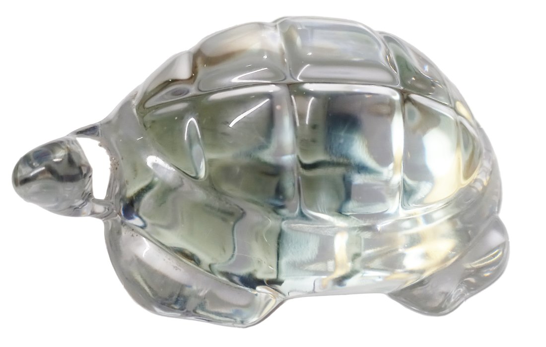 Signed Baccarat Crystal Turtle Tortoise Paperweight Sculpture (1 of 6)