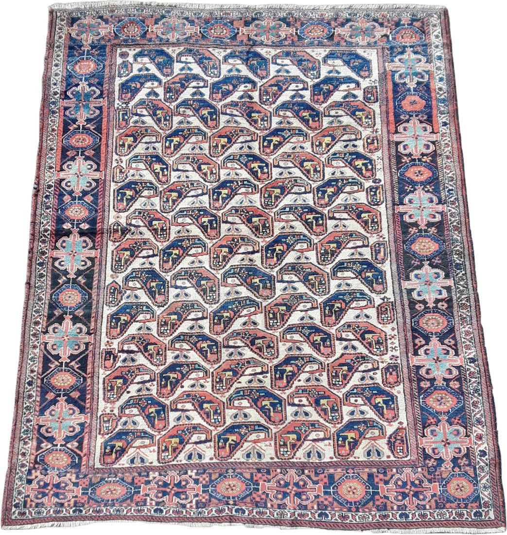 Persian Indopersian Hand Knotted Wool Carpet Rug Boteh Paisley (1 of 8)