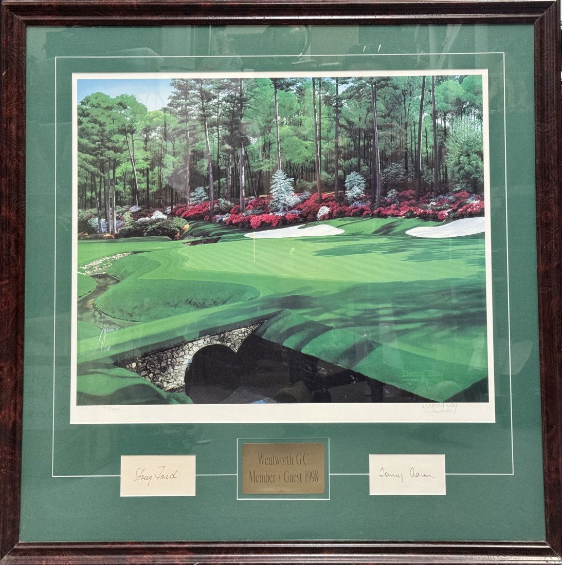 1973 Masters Tournament Winner Tommy Aaron Signed “13th at Augusta” National by Danny Day (1 of 10)