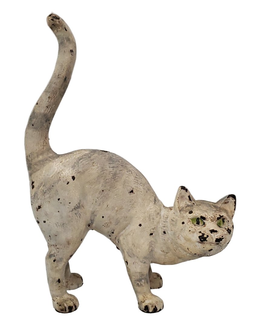 Kirstie Alley Estate Hubley Cast Iron Standing Cat Doorstop COA (1 of 6)