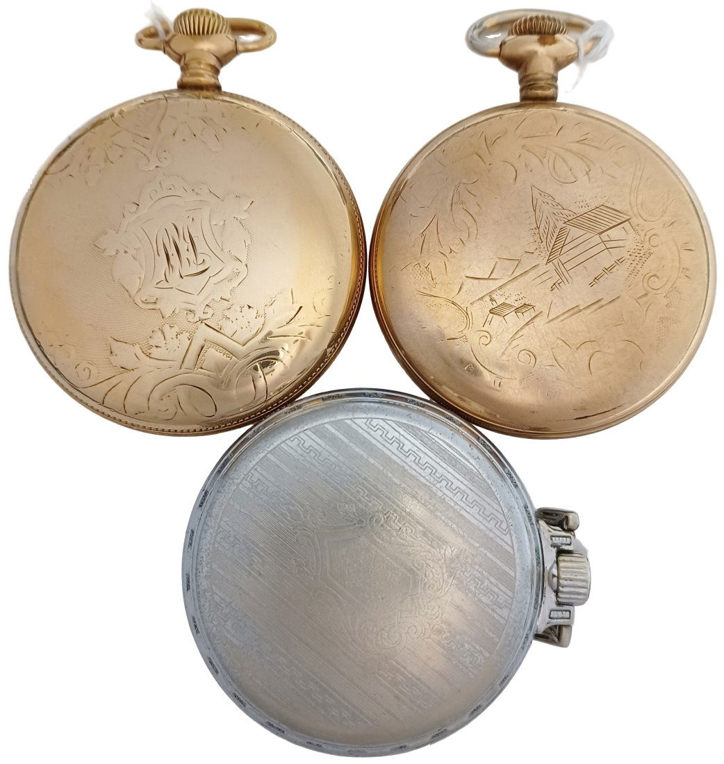 Lot Of 3 Mens South Bend Watch Co Antique Openface Lever Set Pocket Watches (1 of 5)