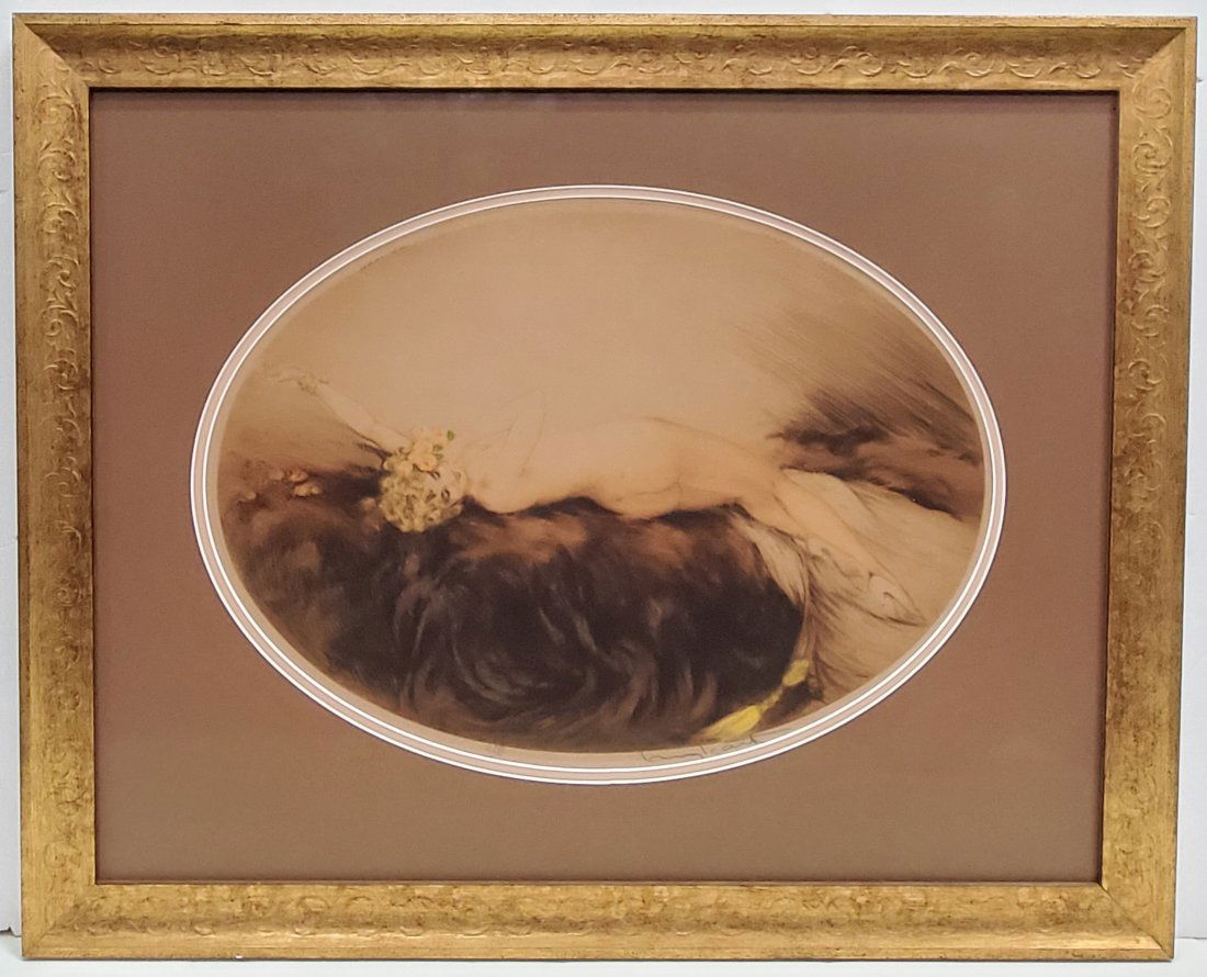 Louis Icart Signed Nude Venus Woman Bed Color Etching 1928 ed500 Windmill Stamp: Described By:Michelle NOED DBJQ Title:Louis Icart Signed Nude Venus Woman Bed Color Etching 1928 ed500 Windmill Stamp Description: Louis Icart Signed Nude Venus Woman Bed Color Etching 1928 ed500 Wind