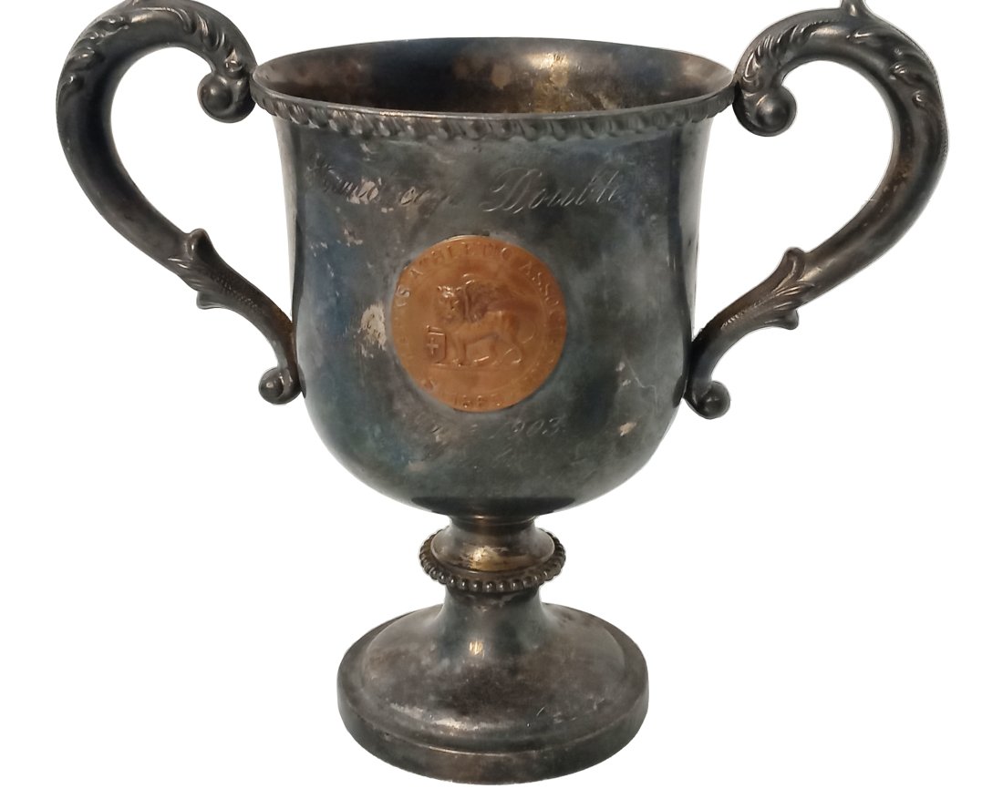 Famed Explorer Samuel Prescott Sterling Silver 1903 Loving Cup 175g: Title:Famed Explorer Samuel Prescott Sterling Silver 1903 Loving Cup 175g Description: Famed Explorer Samuel Prescott Sterling Silver 1903 Loving Cup 175g Type of Piece:Trophy Measurements:5 x 6 in