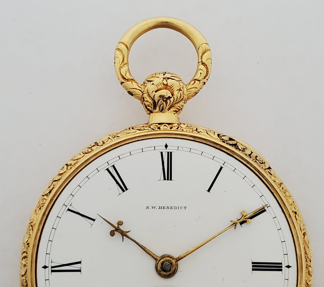 Historic 19k Gold Pocket Watch S.W. Benedict Owned By A Mayor Of New York (1 of 7)