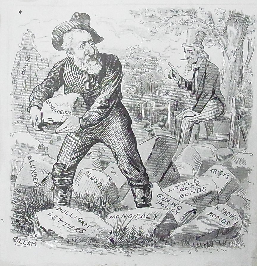 Bernard Gillam Puck Magazine New York 1884 a Watch: Bernard Gillam Puck Magazine New York 1884 a Watchful Uncle Sam James G. Blaine vs Grover Cleveland Campaign Editorial Original Political Illustration Cartoon Newspaper Pen and Ink Drawing Description