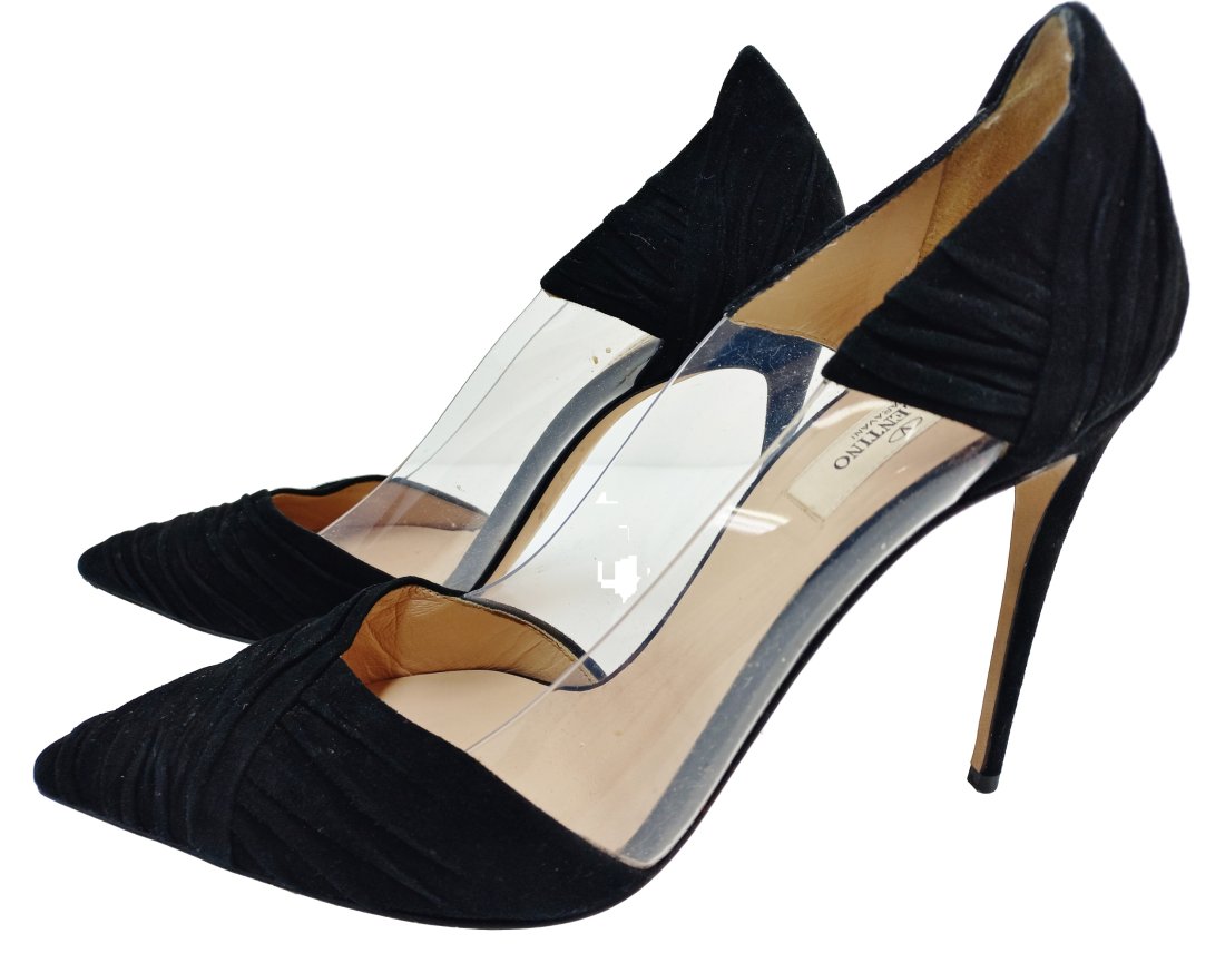 Kirstie Alley Estate Valentino Garavani Black Suede Clear Ladies Size 40.5 Pumps Heels w/ COA: Title:Kirstie Alley Estate Valentino Garavani Black Suede Clear Ladies Size 40.5 Pumps Heels w/ COA Description: Kirstie Alley Estate Valentino Garavani Black Suede Clear Ladies Size 40.5 Pumps Heels 