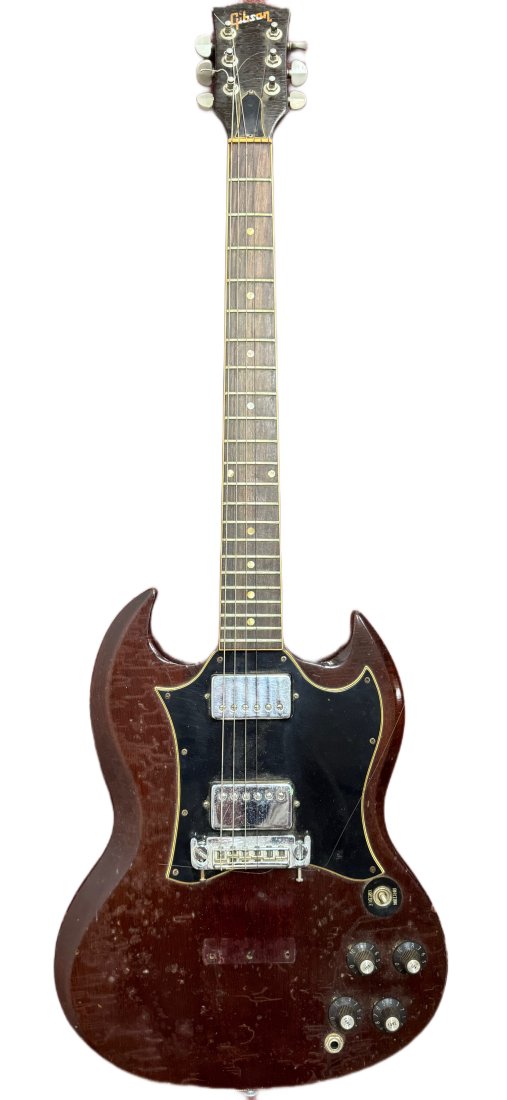 C. 1970 Gibson SG Junior “Large Guard” Cherry Finish Vintage Electric Guitar with Hard Case (1 of 19)