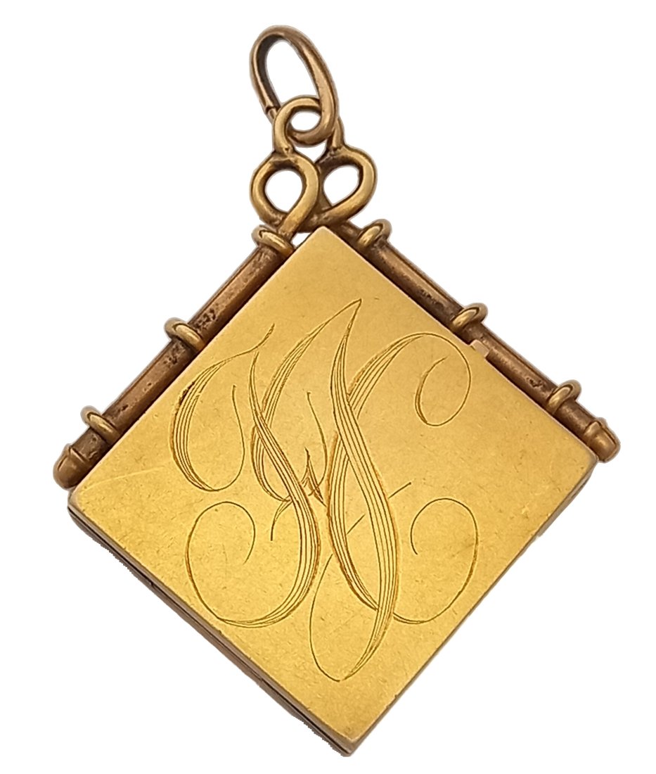 Large 14K Gold Womens Christian Temperance Union 1898 Antique Suffragette Locket Pendant (1 of 6)