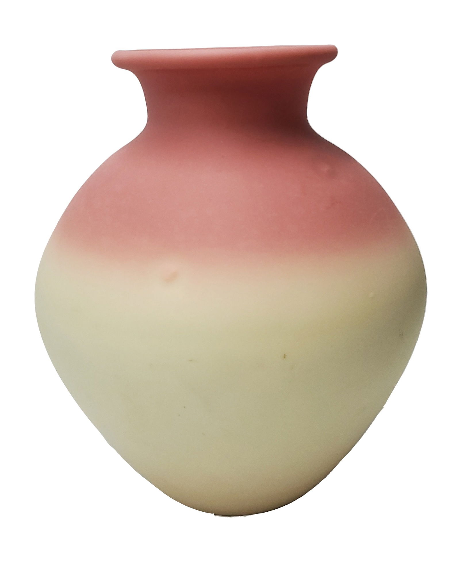 Older Burmese Art Glass Vase 7.5in Such as Webb Mt Washington Fenton Similar to Peach Bloom (1 of 6)