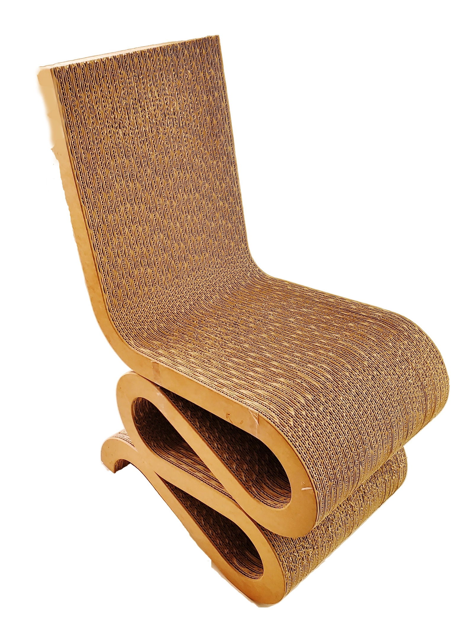Frank Gehry Corrugated Cardboard Squiggle Side Chair Vintage MCM Mid Century Modern (1 of 7)