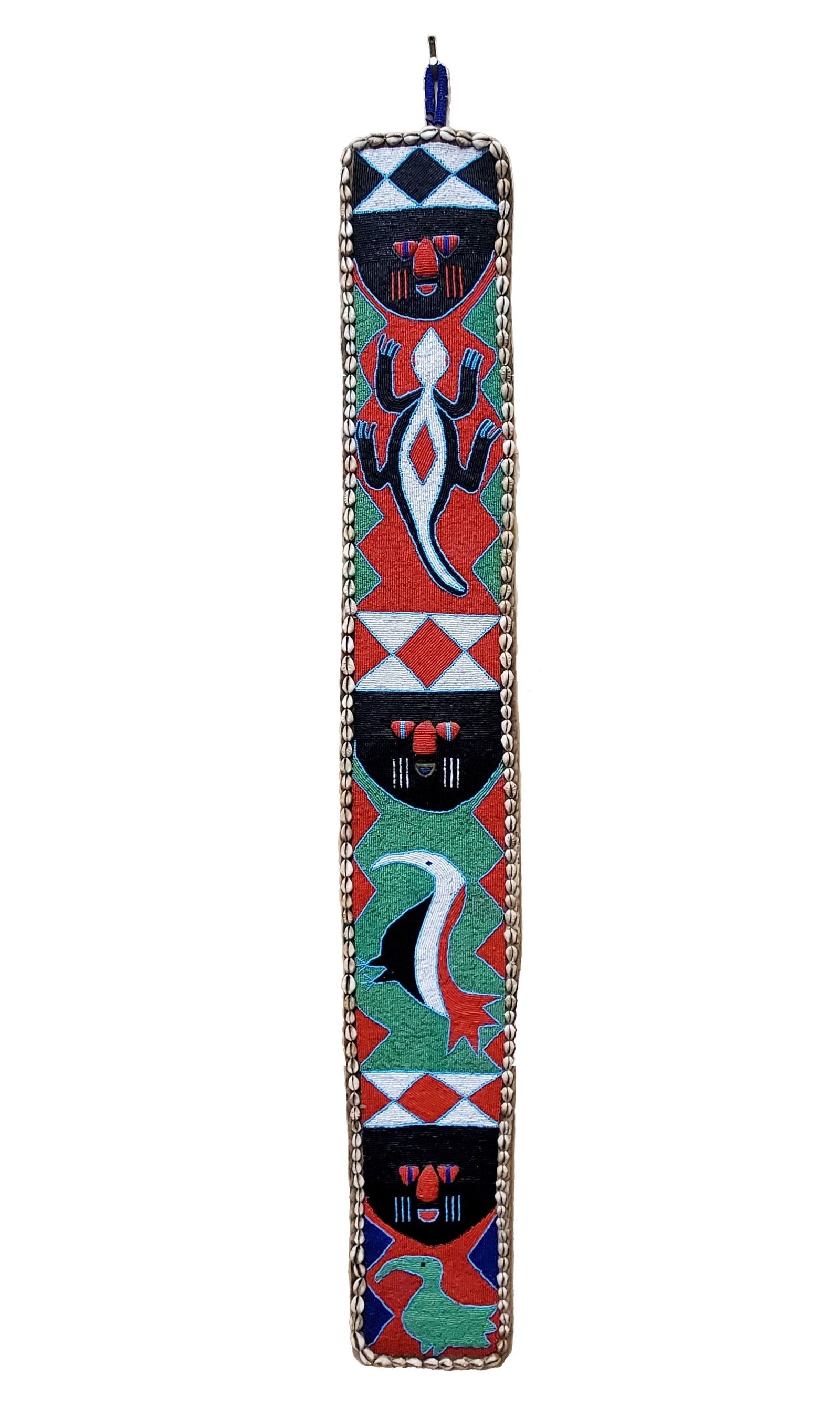African Yoruba Cowrie Shell Beaded Sash (1 of 6)