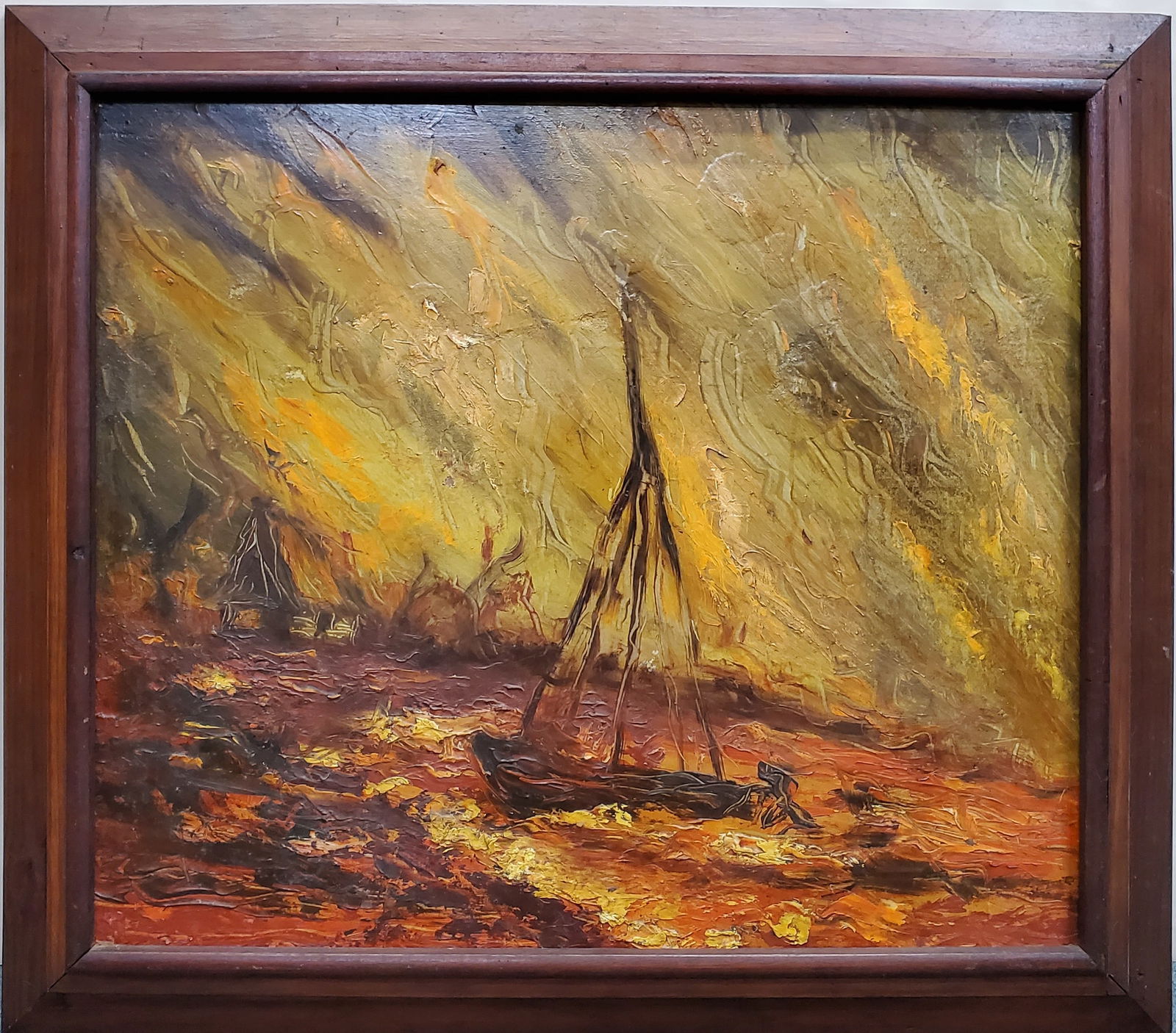 Hector Molne Cuban Landscape Oil Painting on Fiberboard (1 of 6)