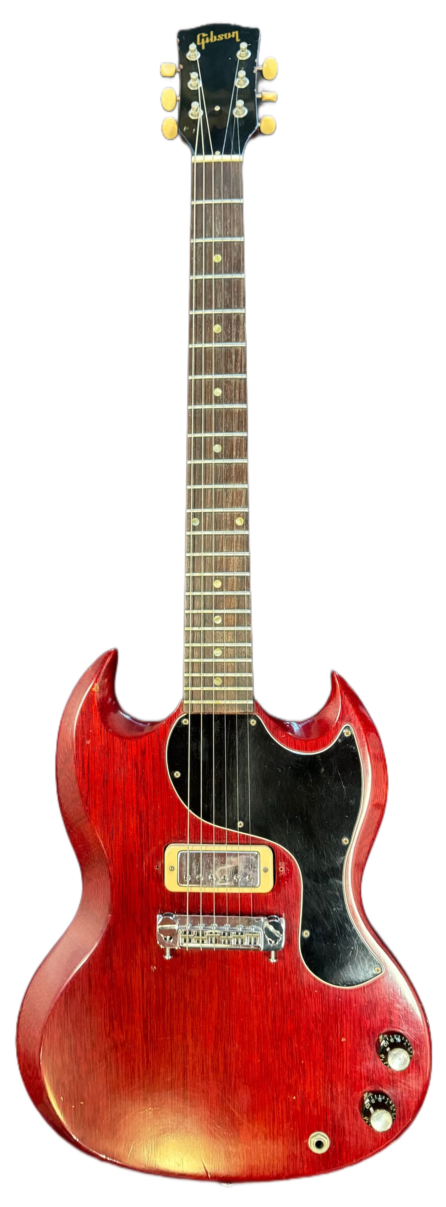 Vintage 1965 Gibson SG Junior Original Cherry Finish Electric Guitar with Hard Case Handmade in Nash (1 of 17)